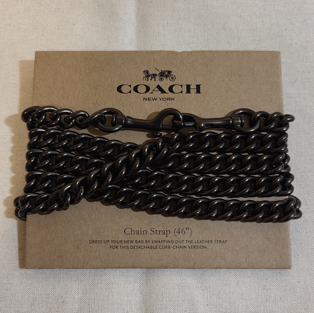 Coach replacement strap/chain BLACK COPPER not Gunmetal